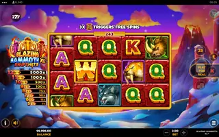 Blazing Mammoth XL – Feature in play