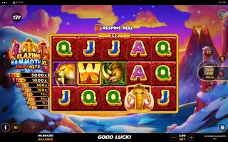 Blazing Mammoth XL – Feature in play