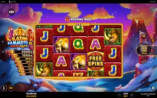 Blazing Mammoth XL – Feature in play