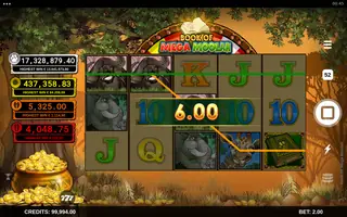 Book of Mega Moolah – Winning spin