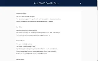 Area Blast Double Bass – Game rules