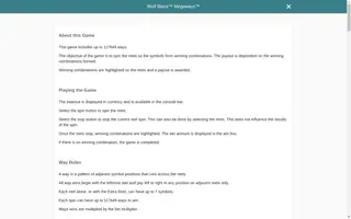 Wolf Blaze WOWPOT! Megaways – Game rules