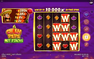 Chilli Pepe Hot Stacks – Feature in play