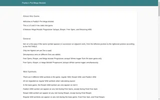 Paddy’s Pot Mega Moolah – Game rules