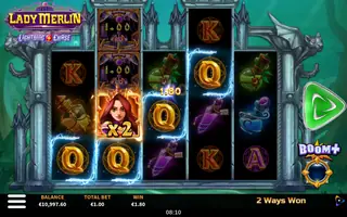 Lady Merlin Lightning Chase – Winning spin