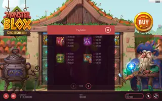 Monster Blox GigaBlox – Paytable