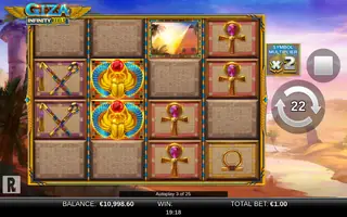 Giza Infinity Reels – Feature in play