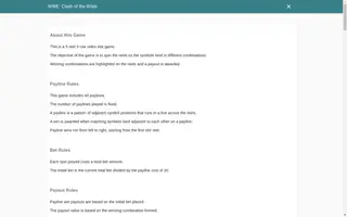 WWE: Clash of the Wilds – Game rules