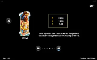 Amazing Link Poseidon – Paytable