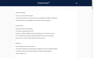 9 Mad Hats – Game rules