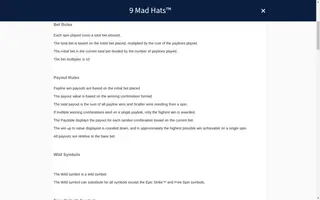 9 Mad Hats – Game rules