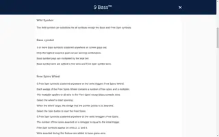 9 Bass – Game rules