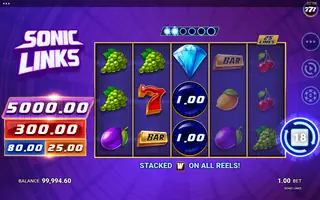 Sonic Links – Feature in play