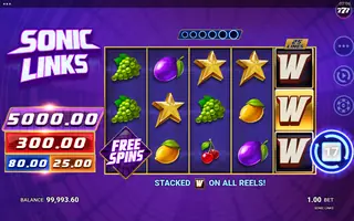 Sonic Links – Feature in play