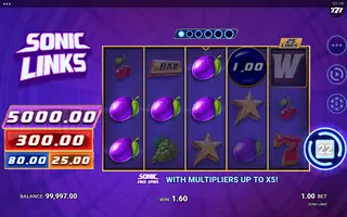 Sonic Links – Free spins