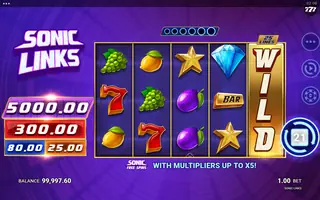 Sonic Links – Free spins