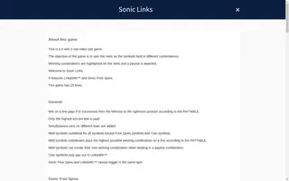 Sonic Links – Game rules