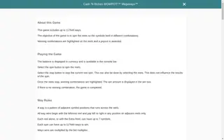 Cash ‘N Riches WOWPOT! Megaways – Game rules