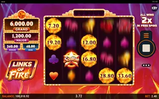 Links of Fire – Feature in play