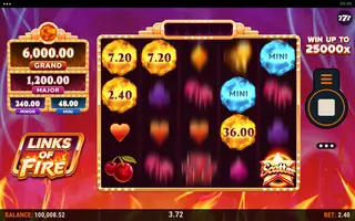 Links of Fire – Feature in play