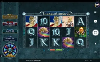 Thunderstruck II Mega Moolah – Base game