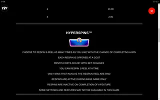 Hyper Strike HyperSpins – Game rules