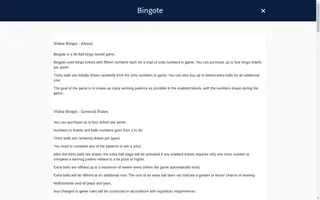 Bingote – Game rules
