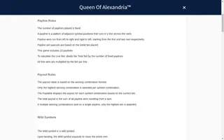 Queen of Alexandria – Game rules