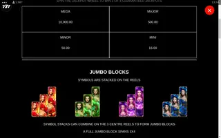 Sisters Of Oz Jackpots – Paytable