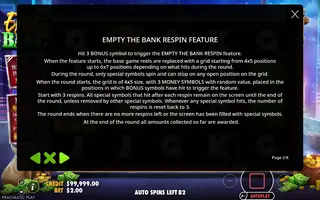 Empty the Bank – Game rules