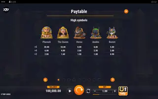 3 Tiny Gods – Paytable