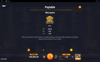 3 Tiny Gods – Paytable