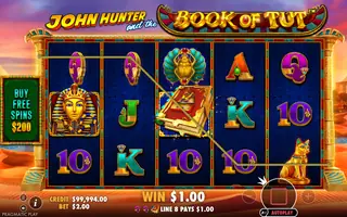 John Hunter and the Book of Tut – Winning spin