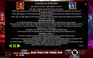 Aladdin and the Sorcerer – Game rules