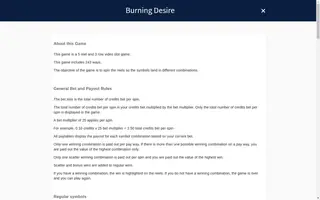 Burning Desire – Game rules