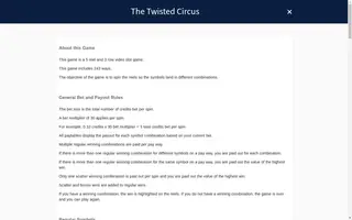 The Twisted Circus – Game rules