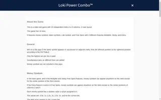 Loki Power Combo – Game rules