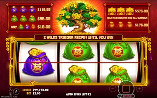 Tree of Riches – Feature in play