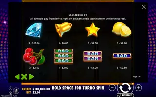 Super Joker – Paytable