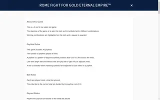 Rome Fight For Gold Eternal Empire – Game rules