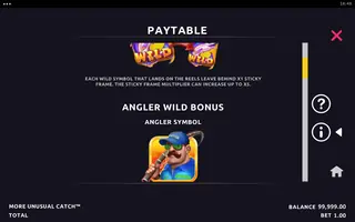 More Unusual Catch – Paytable