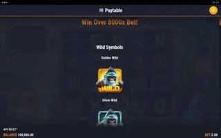 APE RULEZ – Paytable