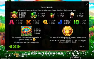 Leprechaun Song – Paytable