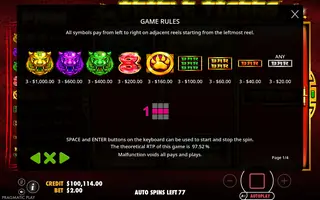 Triple Tigers – Game rules