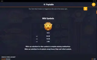 House of Spins Lux Wave – Paytable