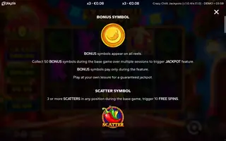Crazy Chilli Jackpots – Game rules