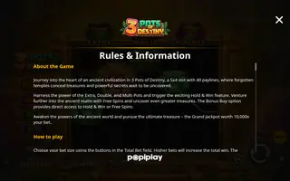 3 Pots of Destiny – Game rules