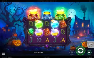 3 Haunted Cauldrons Hold and Win – Winning spin