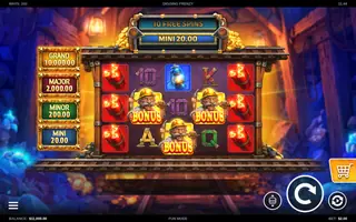 Digging Frenzy – Feature in play