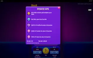 Balls Galore Lightning Drop – Paytable